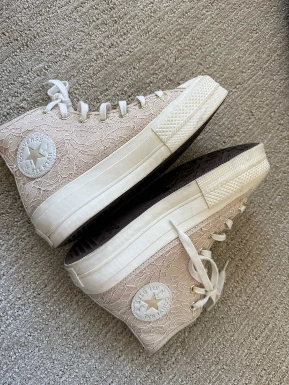 Converse Lace High-Top Platform Chuck Taylor Sneakers - Picture 3 of 8